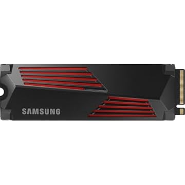 Samsung Dissipador de calor 990 PRO 1TB PCIe 4.0 (até 7.450MB/s) NVMe M.2 (2280) Unidade de estado sólido interna (SSD) (MZ-V9P1T0CW)