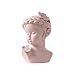 LUYIYI Macarons en céramique poupée Sculpture personnalité caractère créatif Avatar Ornements Cadeau Exquis Salon Chambre Studio Simple Ornement Moderne (Color : Pink)