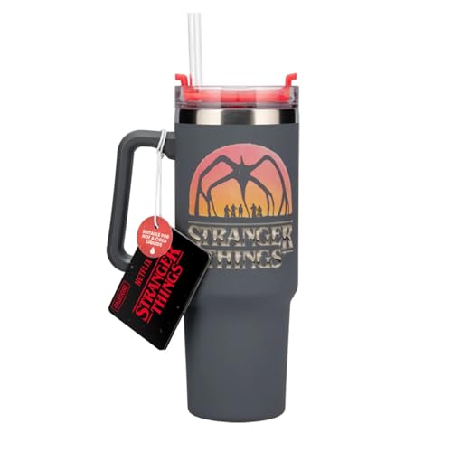 Paladone Stranger Things 5 Insulated Drinking Tunbler with Straw 900 ml Capacity