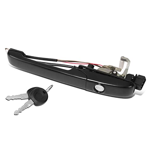 Auto Dynasty [Key Hole and Key Model] Factory Style Front Outer Door Handle Compatible with VW Passat 1994-1997, Driver Left Side, Textured Black