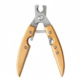 Wsymxuo Tagliaunghie con Manico in Bambù Blocco di Tagliaunghie Unghie Pet Impugnatura Antiscivolo Tronchesi Unghie Animali per Casa, Toelettatura