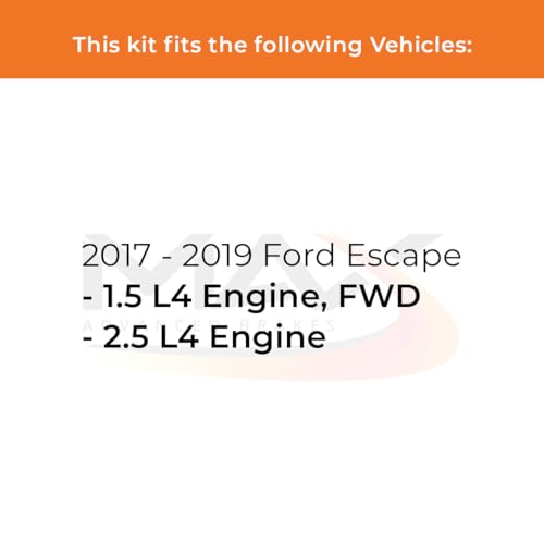 Image of MAX Advanced Brakes - Brake Kit For 2017-2019 Ford Escape (1.5 L4 w /FWD, 2.5 L4 Engine)| Carbon Ceramic Brake and Rotor Kit Front and Rear| Drilled Slotted Brake Rotors