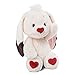 NICI 35cm avec Motif de cœur sous Les Pieds – Lapins Peluches pour Filles, garçons et bébés – Jouets Animaux Tout Doux à câliner, Offrir et pour Jouer – Doudous, Blanc/Rouge, 47477, 35 cm