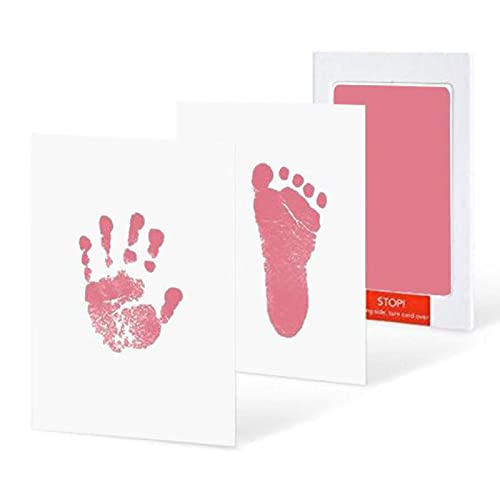 yeacher Kit de impressão de mão de pegada sem tinta para bebê, almofadas de tinta de toque limpo par