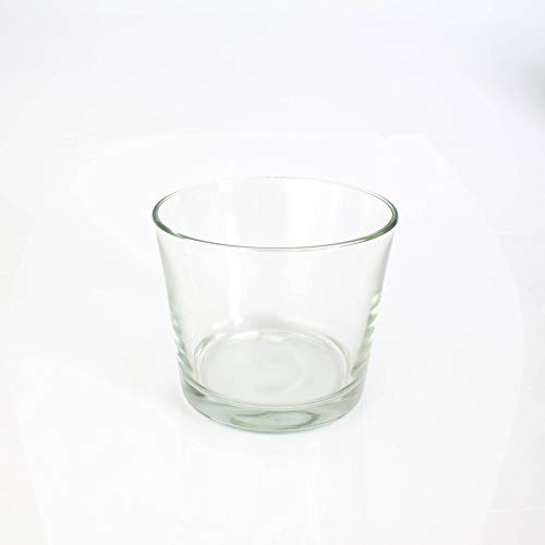 INNA-Glas Maceta - Farol Alena, Transparente, 12,5cm, Ø 14,5cm - Vaso de Cristal - Tiesto de Vidrio