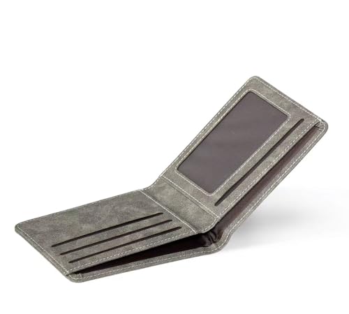 Image of Embroidered Bad Mother f ker Leather Wallet (grey)