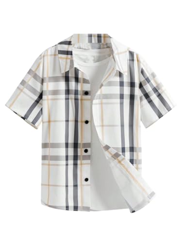 Image of TAGAS Toddler Boys' Striped Short Sleeve Casual Vacation Shirt|Polyester|Regular Fit