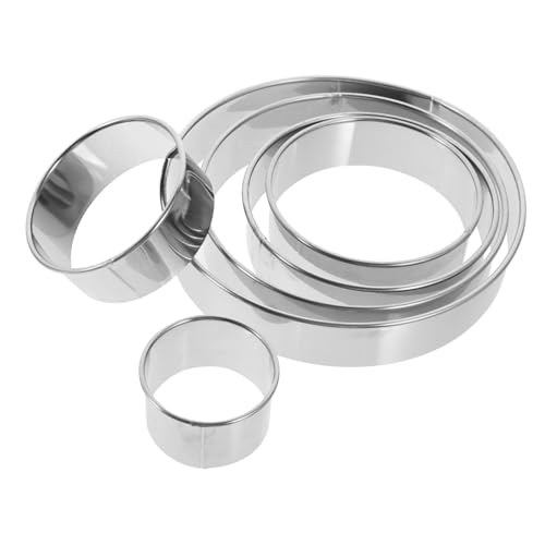 TOPPERFUN Cooking Fun 6pcs Dumpling Skin Press Large Baozi Maker Sturdy Cookie Mold Easy to Demold