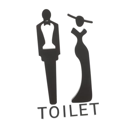 Zerodeko Bathroom Sign Acrylic Unisex for Door Toilet Decor Bathroom Signs Decor for Home Office for Wall