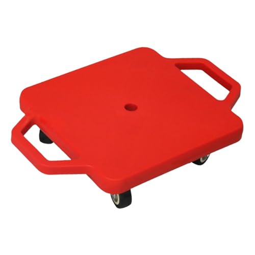 QSTDGVPW Scooter Board with Handles Sit Down Scooter Portable Sensory Training with Rollers for Kids for Park Gym Playground Children, Red