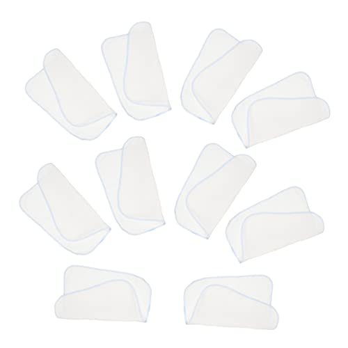 SUPVOX 10pcs Muslin Cotton Baby Towels for Newborns Soft Facial Handkerchiefs Absorbent Double-Layer Washcloths for Infants for Nursing and Gentle Cleaning