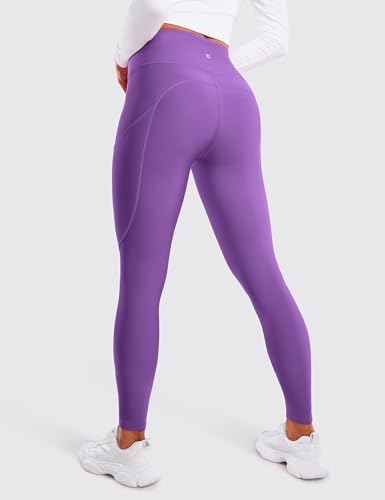 Image of CRZ YOGA Fleece Thermal Leggings Pockets 28'' | Casual, Full Length, Winter, Warm, for Women