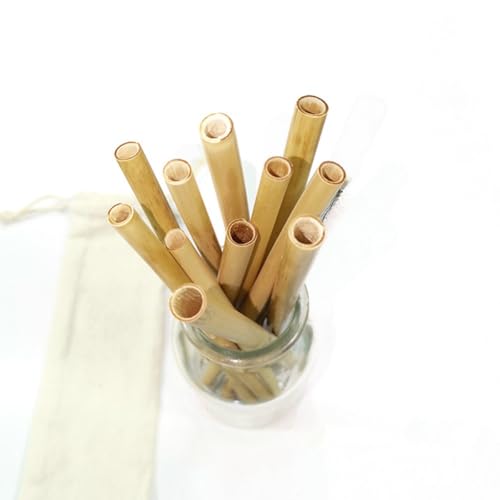Natural Reed Drinking Straws 50pcs 15cm miniatura 3