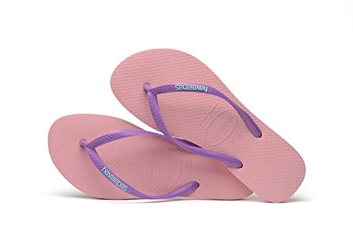 Chinelo Slim Logo Pop-Up, Havaianas, Feminino, Rosa Macaron, 37/38