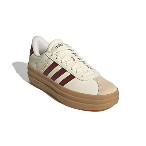 Image of adidas Womens Vl Court Bold Lace Up Sneakers Shoes Casual - Pink
