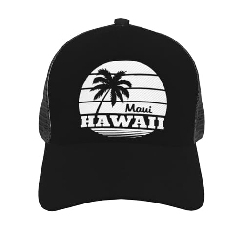 Maui-Hawaiian Islands Mesh Baseball Cap - Classic Adjustable Peaked Cap, Trucker Hat for Men and Women2