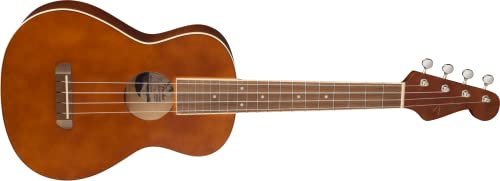 Fender Avalon Ténor Ukulélé Noyer Naturel - Les Beatles, Paul McCartney, John Lennon, RIngo Starr, George Harrison Fender Avalon Ténor Ukulélé Noyer Naturel – Image 4