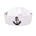 Blanc Marine Chapeau De Marin Navire Capitaine De Bateau Militaire Chapeau Marine Uniforme Cap Stade Chapeau Performance Pour Femmes Hommes