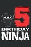 ninja 5th birthday art for 5 year old child boy girl: dog journal - 6 x 9, 100 pages: wide ruled paper notebook journal | pretty wide blank lined ... for home school college for writing notes.