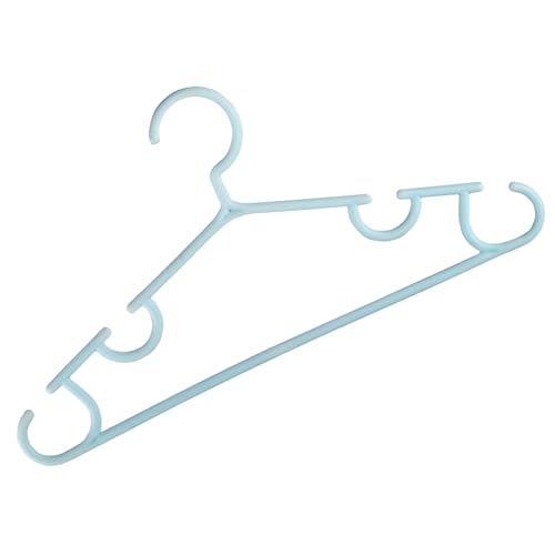 Image of Kuber Industries Pack of 40 Hangers | Multi-Purpose Hangers for Wardrobe-Almirah-Cabinets-Closet | Plastic Cloth Hanger for Trouser-Skirts-Coat-Dresses-Ties | 103 | Sky Blue & Black