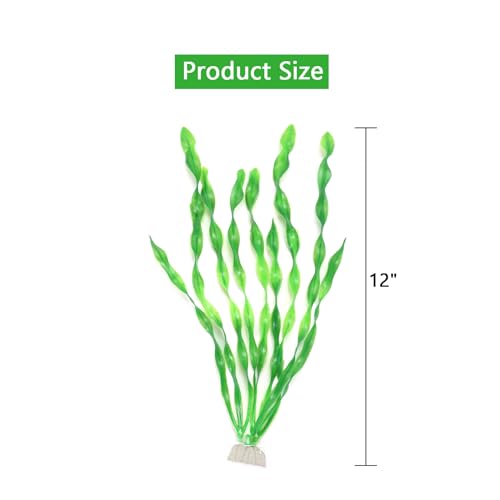 AQUANEAT Fish Tank Decorations,Fish Tank Plants, Aquarium Plants Plastic, 12Inch Tall Aquarium Plants, 10packs - Image 4