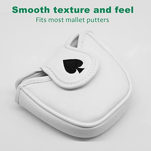 Happysnow Golf Hammer Putter Abdeckung Kopfbedeckung Magnetischer SchläGer Schutz Passt für 2 Putter, LH