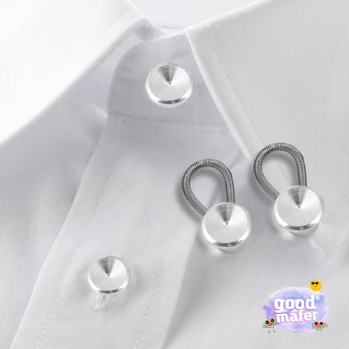 03 Extensores de Botão De Camisa Colarinho Punho Em Aço Inox
