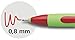 Schneider Xpress Premium Fineliner, 0.8 mm Porous Point, Light Green Barrel, Red Ink, Box of 10 Pens (190002)