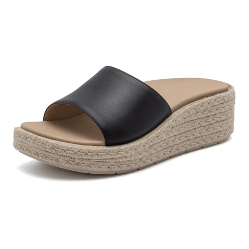 ABEO Solstice Slide Platform Sandals | Slip On Sandals Women | Espadrilles for Women | Sandals Women Dressy | Summer Shoes for Women | Built In Orthotic Insoles