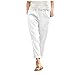 Women's Pants Women's Linen Pants Jackets for Women Fashion Dressy PantalóN Ancho para Mujer Pants Woman Work from Home Clothes Women,A-White,XX-Large