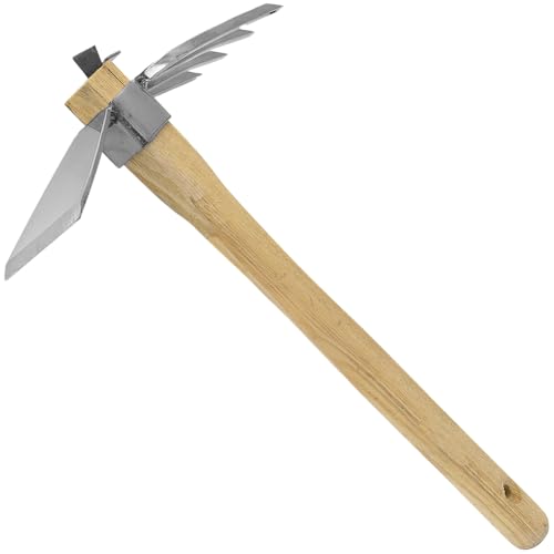 Zenport J6-08 Hoe and Fork Combo Tool, 15" Ash Handle, Beige - 12 Pack