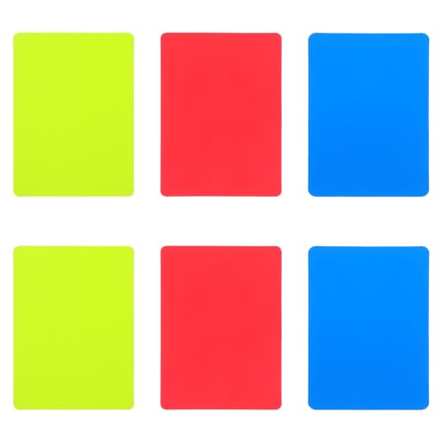 BESTonZON Schiedsrichterkarten Set Gelb Rot Blau Fußballschiedsrichterkarten Für Fußball Basketball Und Andere Ballsportarten Offizielle Strafkarten Für Verwarnung Platzverweis Und Spielkontrolle