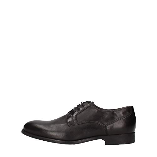 VALLEVERDE 46805 Nero           , zapatos derby de piel clásica para hombre