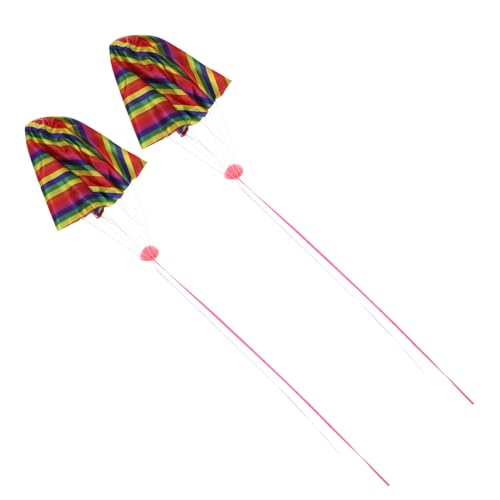 NAMOARLY 2pcs Toy Hand Throwing Outdoor Parachute Educational Plaything Throw Parachute Throwing Parachute Outdoor Throwing Parachute Plaything Props Child Rope Cloth Puzzle