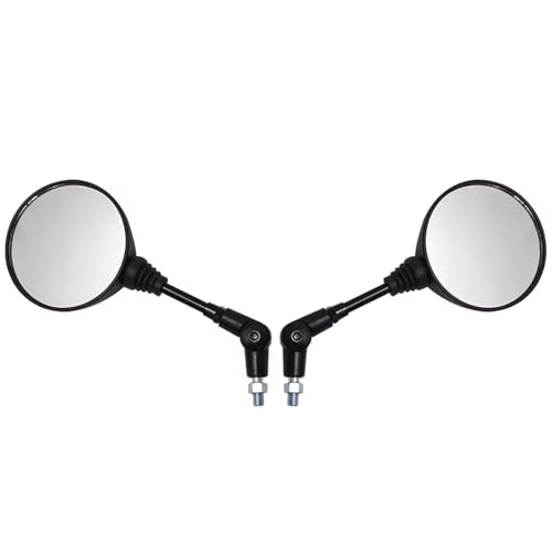 Espejo retrovisor universal negro de 10 mm para motocicleta plegable