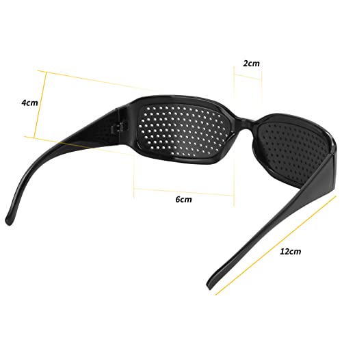 welsberg Pinhole Glasses for Eye Training and Vision Improvement - Black