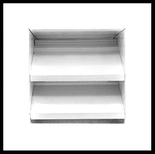 HVAC Premium 8"W x 8"H Aluminum Exterior Gable Louver Vent for Walls & Crawlspace - Weather-Resistant Air Grille with Screen Mesh - White [Outer Dimensions 9.75"W x 9.75"H]