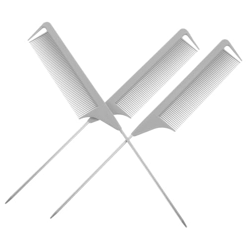 LALADEFIEE 3piezas Peine De Partición De Peine Rata Cabello Herramienta De Peluquería Para Estilistas Para Peinar El Cabello Casa