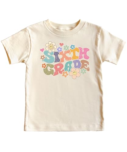 6th Grade Groovy Daisy First Day of School T-Shirt Back to School 1st Day of School Outfit2