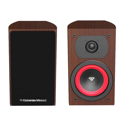 Image of CERWIN-VEGA! Home Audio LA165 6.5 inch 150 Watts 2-Way Bookshelf Speakers Color Expresso