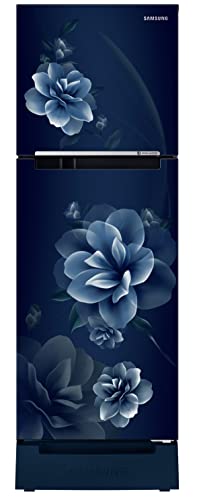 Samsung 253L 2 Star Frost-Free Double Door Refrigerator (RT28B3122CU/HL, Camellia Blue, 2022 Model)