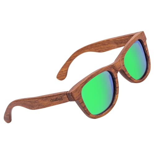 Cloudfield Wood Frame Sunglasses with 9-Layer Polarized Lenses