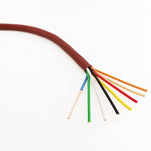 Cableague Thermostat Wire 18/8 18 Gauge 8 Conductor ETL 18-8 50 Feet Brown (18-8 Brown 50Feet)