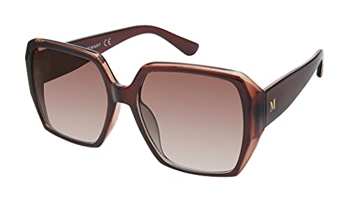Martha Stewart Women's Ms123 Modern Uv400 Protective Square Sunglasses-Timeless Gifts for Her, 58mm