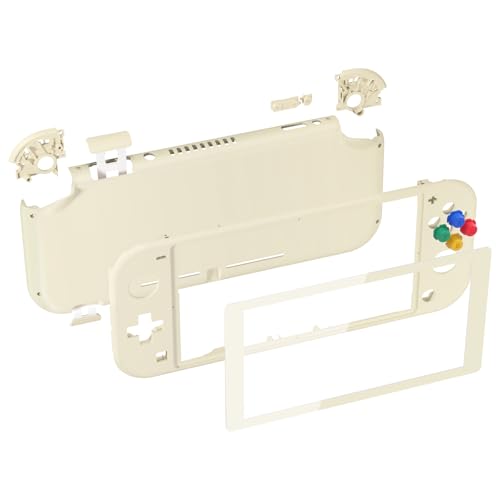 Image of eXtremeRate Antique Yellow DIY Replacement Shell for Nintendo Switch Lite, NSL Handheld Controller Housing w /Screen Protector, Custom Case Cover for Nintendo Switch Lite