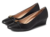COLE HAAN Women's Malta Wedge Platform, Black Leather, 7