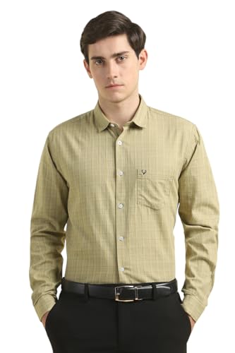 Image of Allen Solly Men's Checkered Formal Shirt | Full Sleeve | Regular Fit | Crisp Tailored Look | Office & Workwear