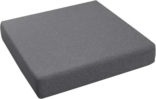 Hoowarm Square Chair Cushion，40×40/45x45/50x50cm Soft Comfy Chair Pads，3/5/8cm Thick Chair Cushions, Kitchen Dining Seat Pad,for Home Office Indoor Outdoor Garden Patio(A2,50x50x3cm)