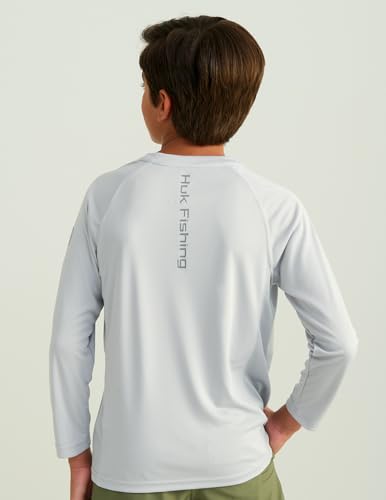 Image of HUK Boys Pursuit Solid Long Sleeve Shirt, Fishing Shirt for Kids