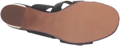 Clarks Women's Jocelynne Rose Heeled Sandal, Black Leather, 10 | Image 3